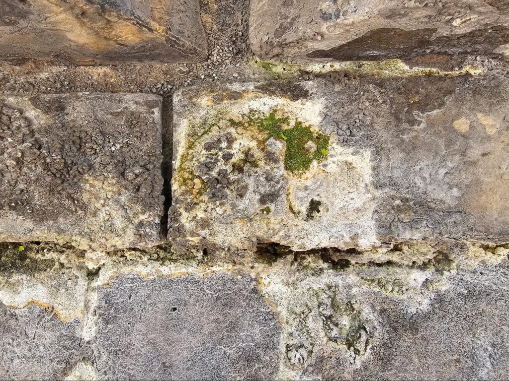 deterioration in historic mortar