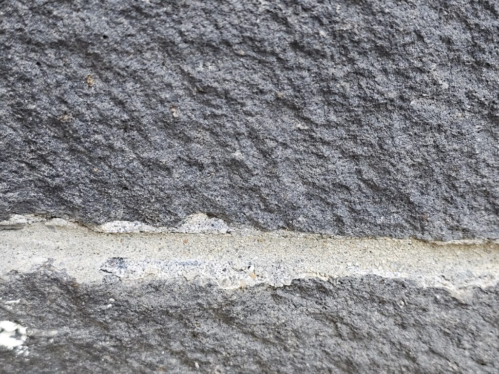 wall was poorly repointed with decent technique