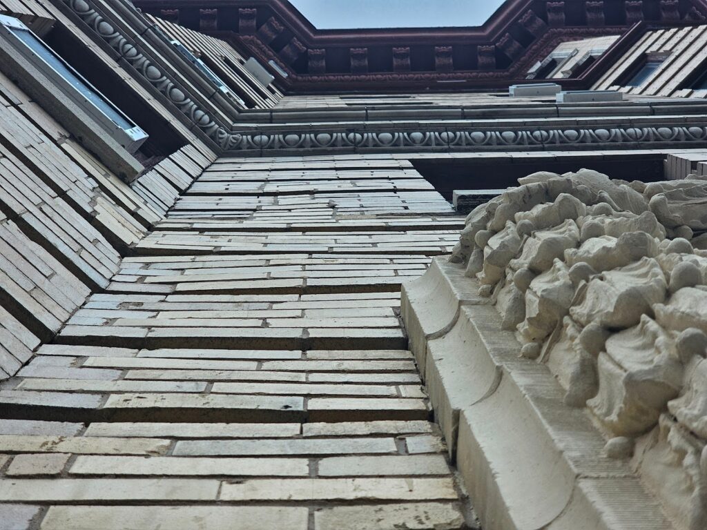 difference in the overall visual impact of the building.