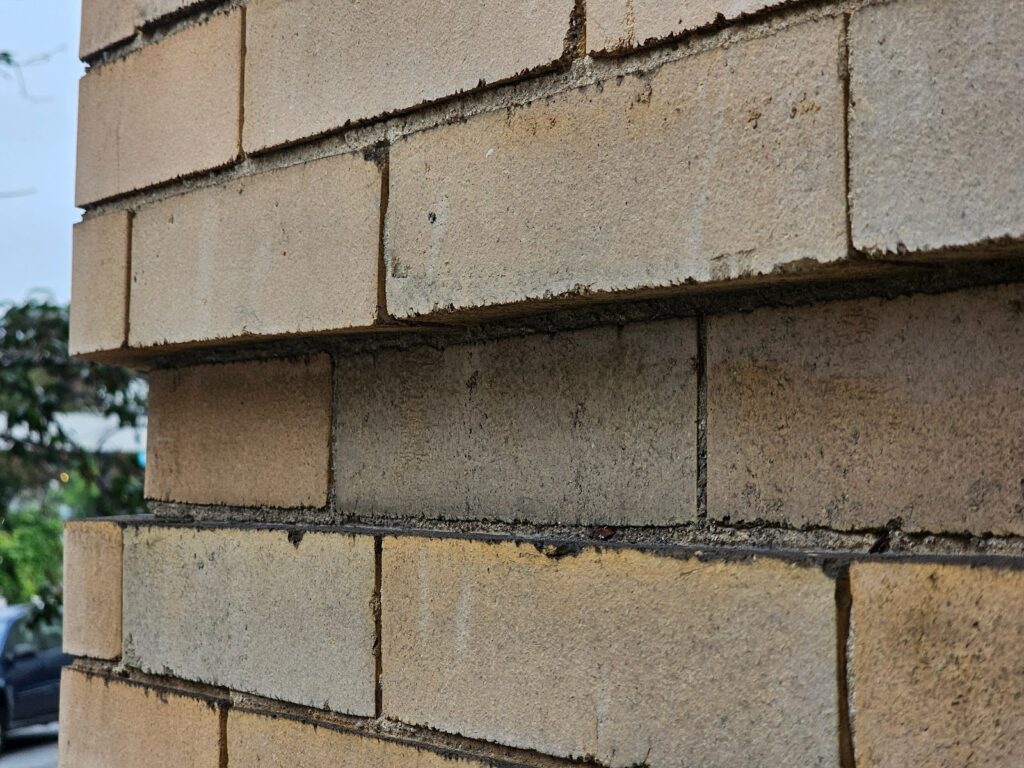 refurbishment of the mortar joints and repointing.