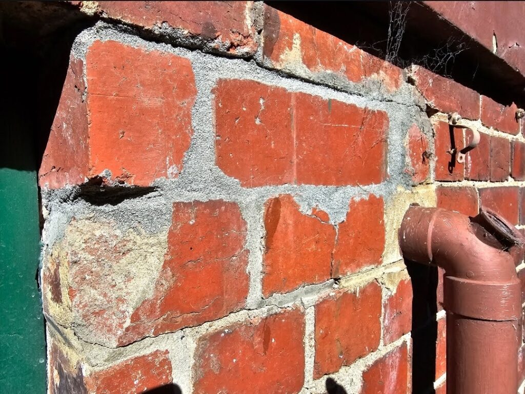  structure of historic bricks. 