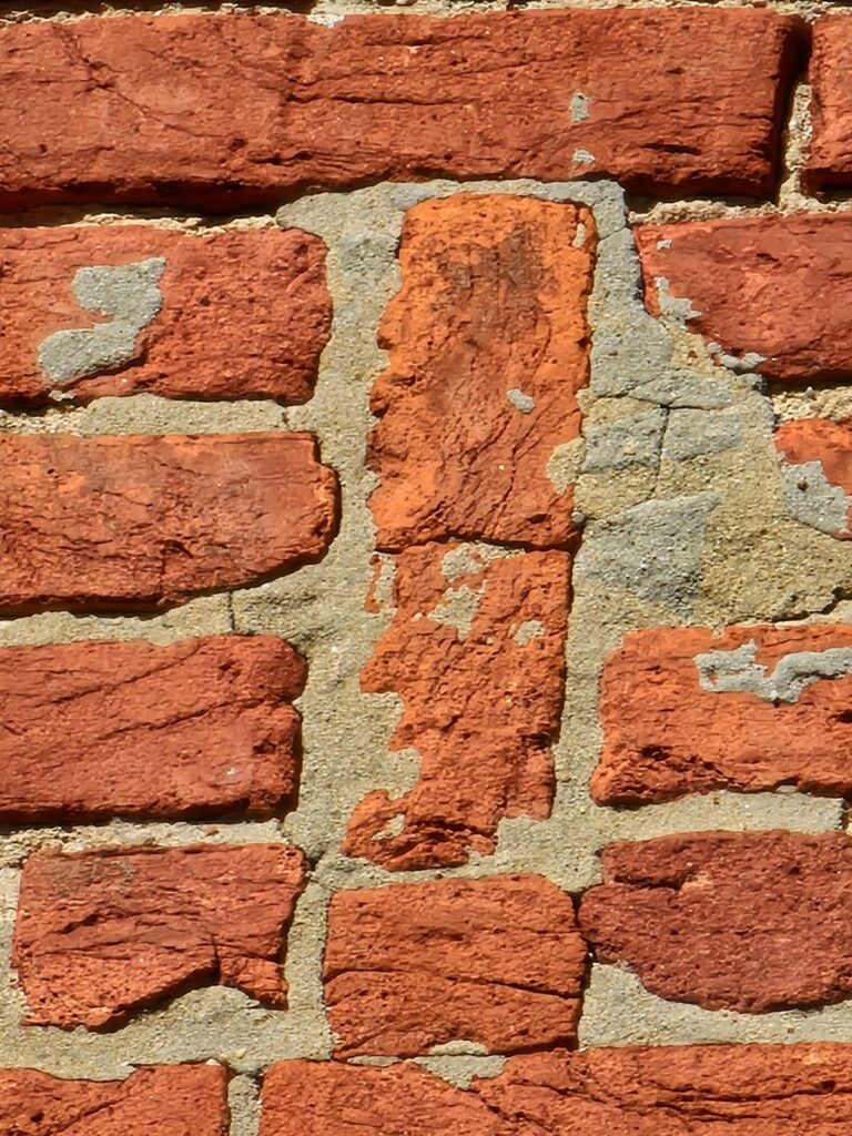 brick in the soldier facing position