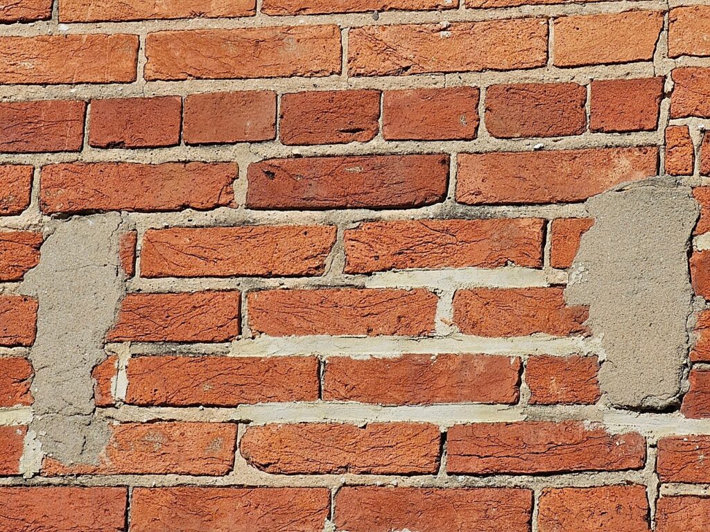 new bricks or a combination of masonry and mortar.