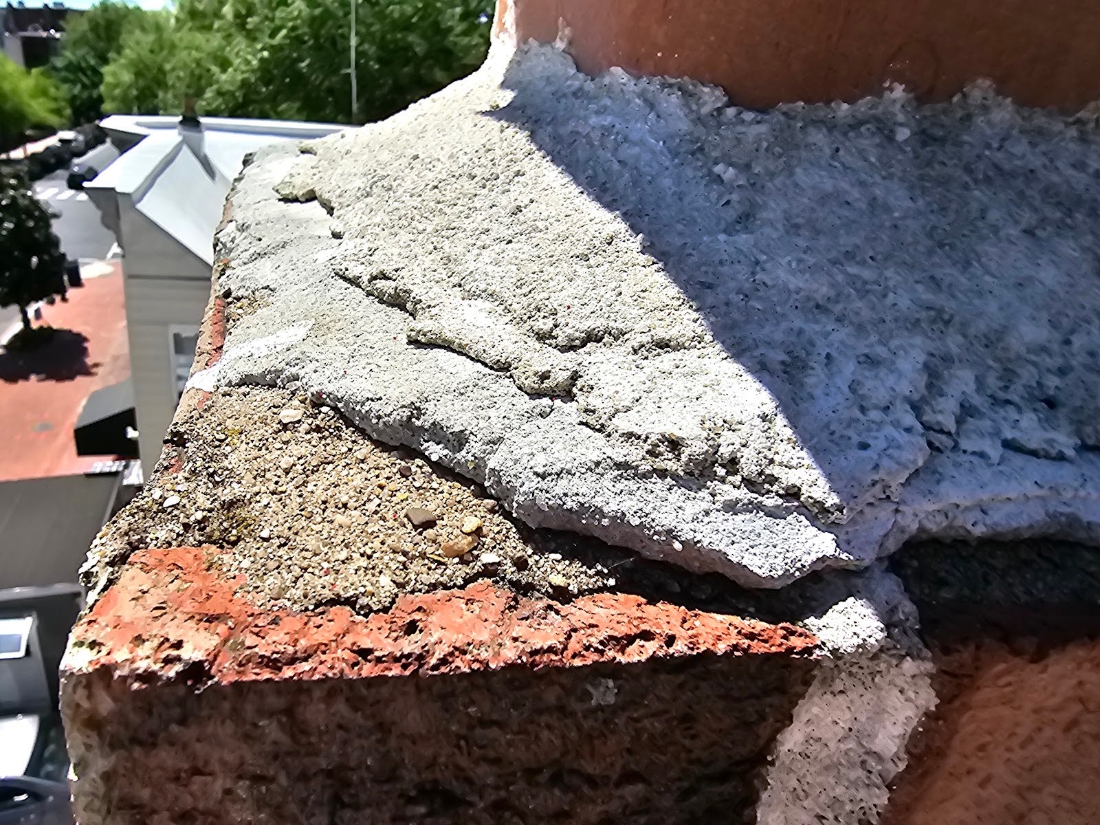 than the average or typical chimney crown that we see on a routine basis - old historic chimneys