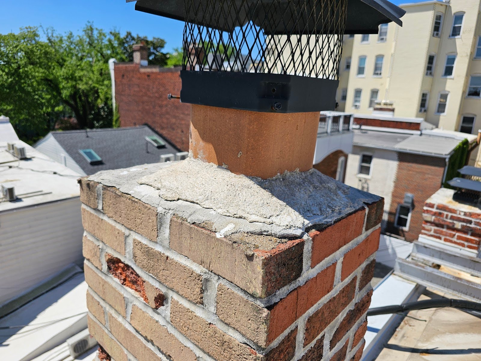 the crown and capping of that chimney