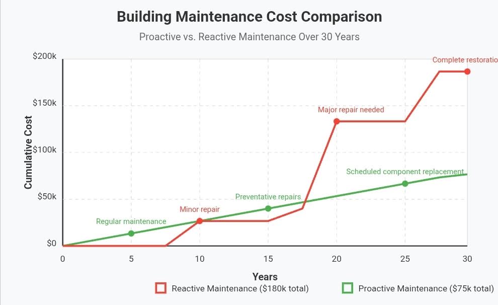 chart illustrates the mathematical comparison