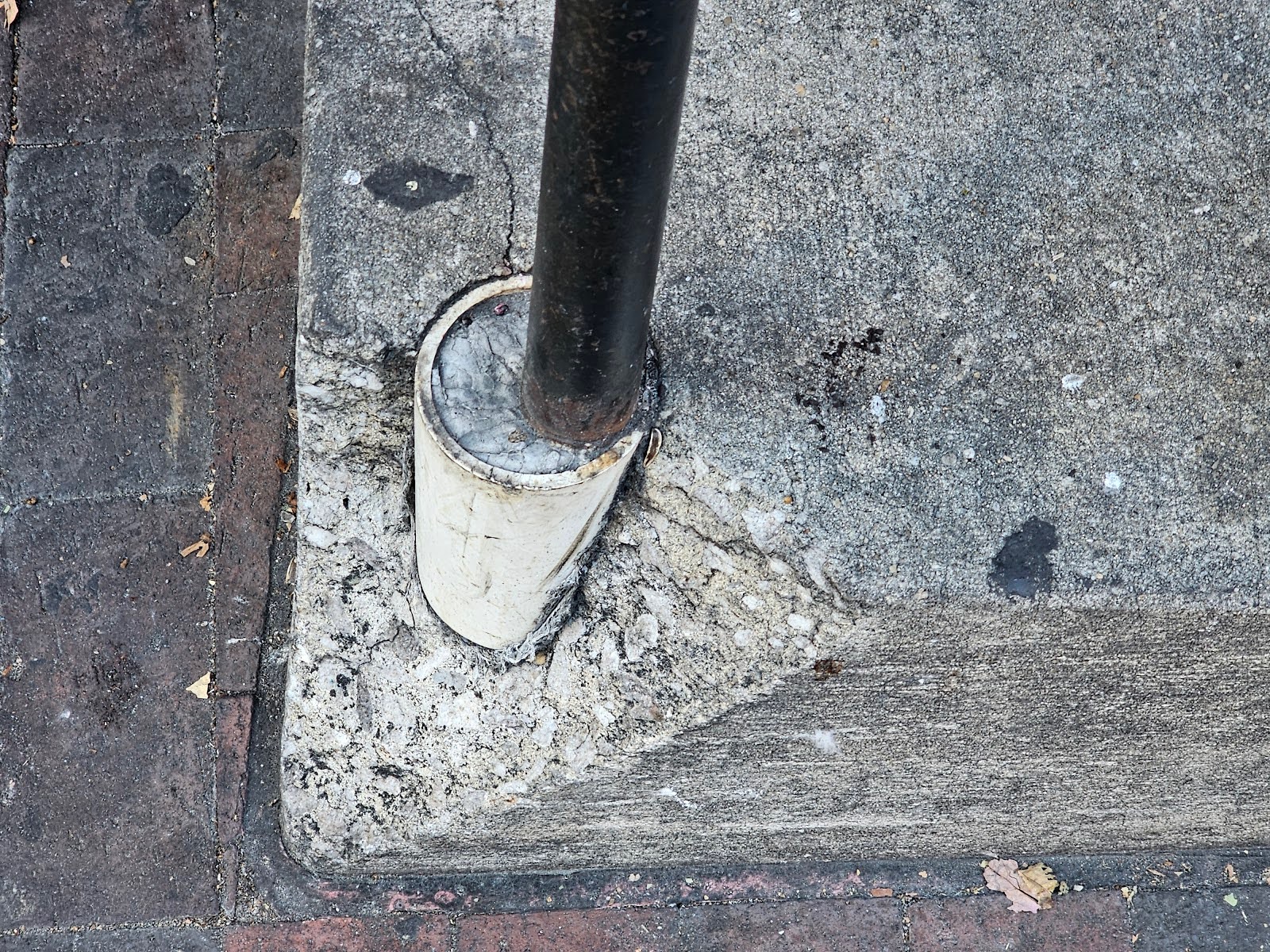 DC construction site with masonry and concrete support columns