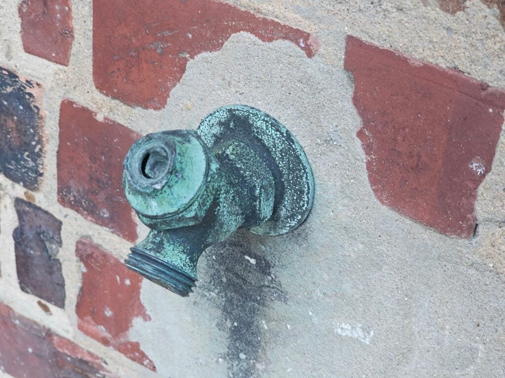 a brass plumbing fixture