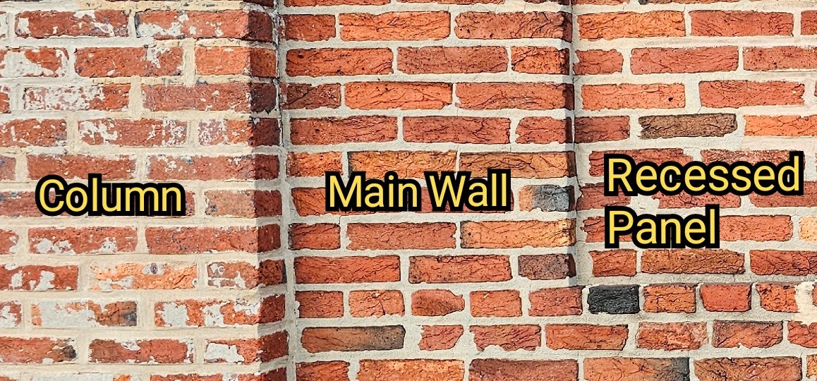 significantly thicker than even the main portion of the wall