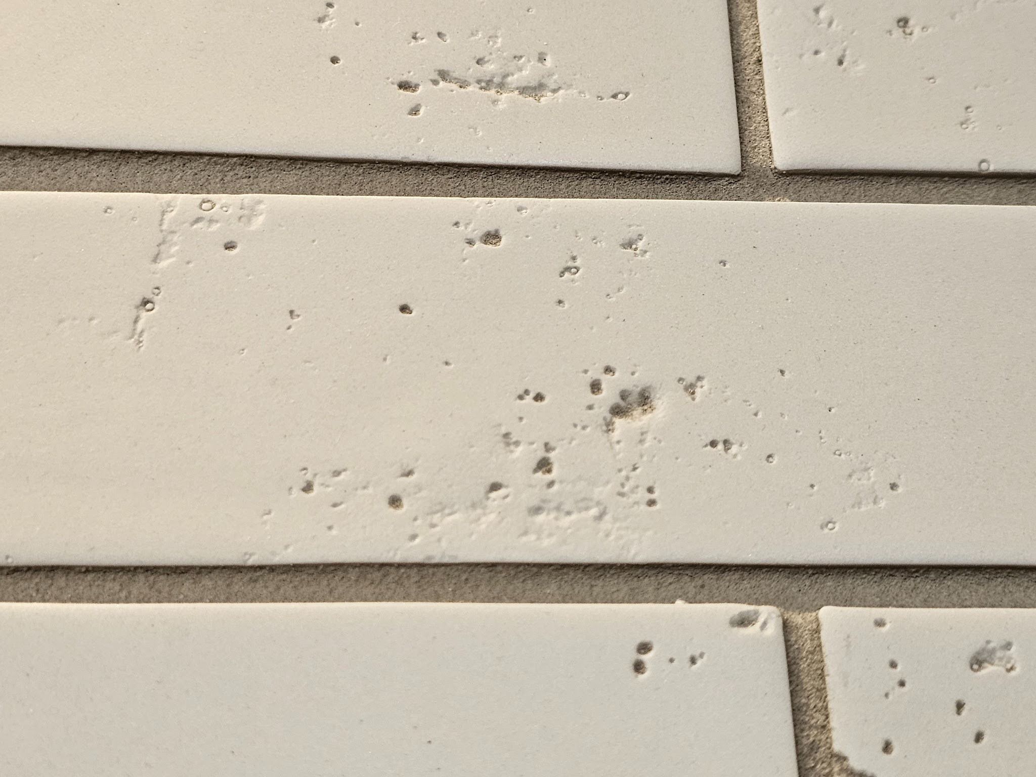 Sanded grout has been used