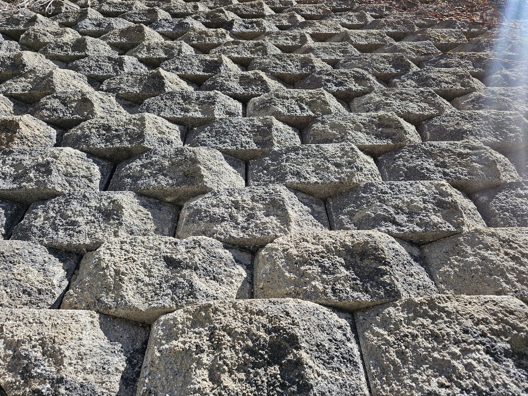 the massive expanse of the wall,